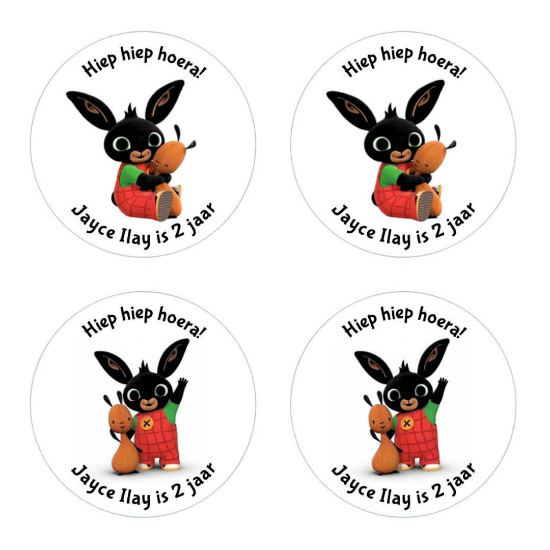 Cadeausticker "Bing" (set van 24), sluitsticker