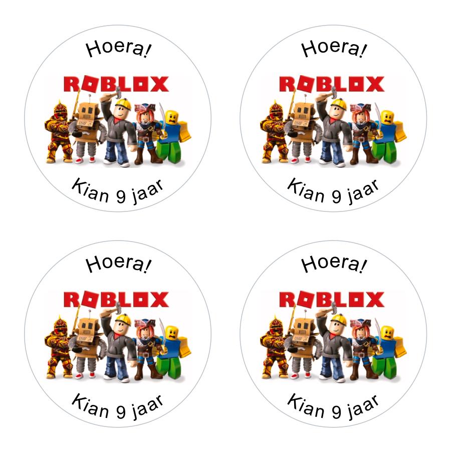 Cadeausticker "Roblox" (set van 24), sluitsticker