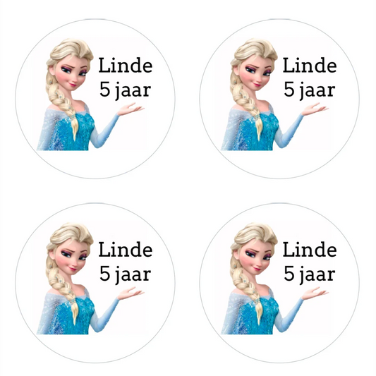 Cadeausticker "Elsa Frozen" (set van 24), sluitsticker